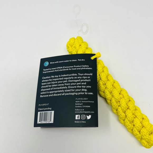 NWT Playology Dri Tech Rope Stick Medium (15-35 pound dogs) Chicken Flavor - Picture 2 of 6